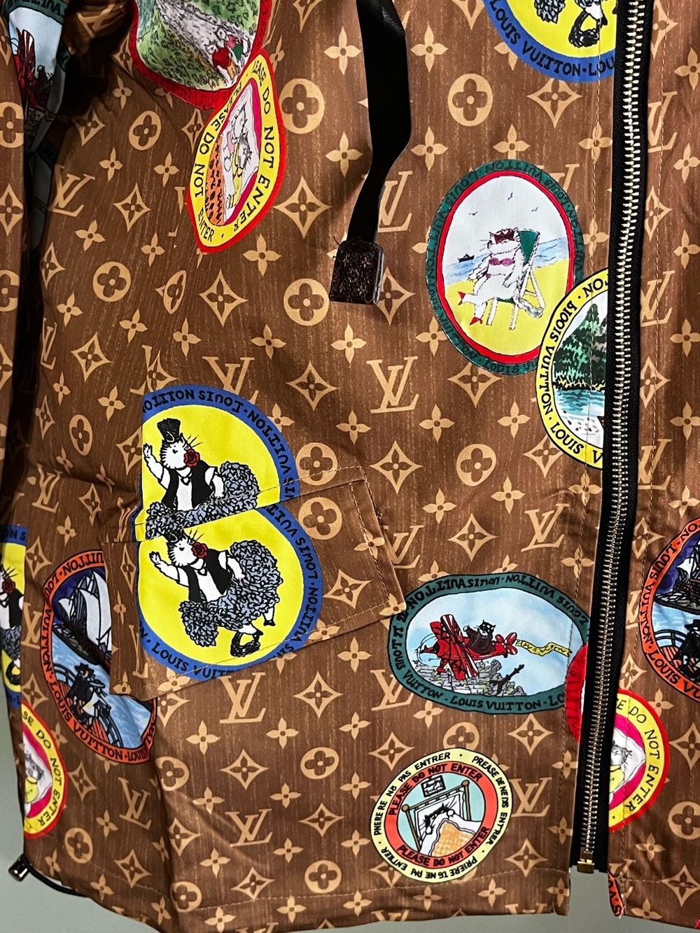 Louis. Vuitton. Coddington Cat Stamp Lightweight Hooded Windbreaker Jacket NWT - Picture 5 of 14